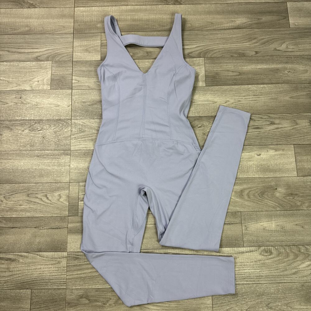 Free People FP Movement Jumpsuit Sleeveless Skinny Leg Purple sz XS